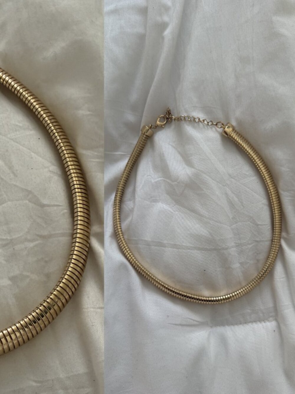 Revolve Gold Snake Chunky Necklace